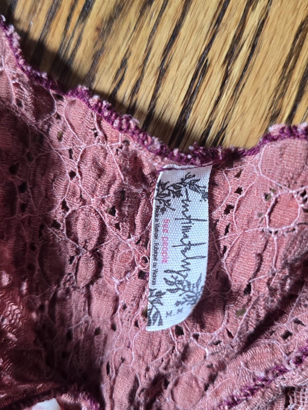 Intimately Free People Lace Tank Top | Medium | Dusty Rose - Picture 2 of 4